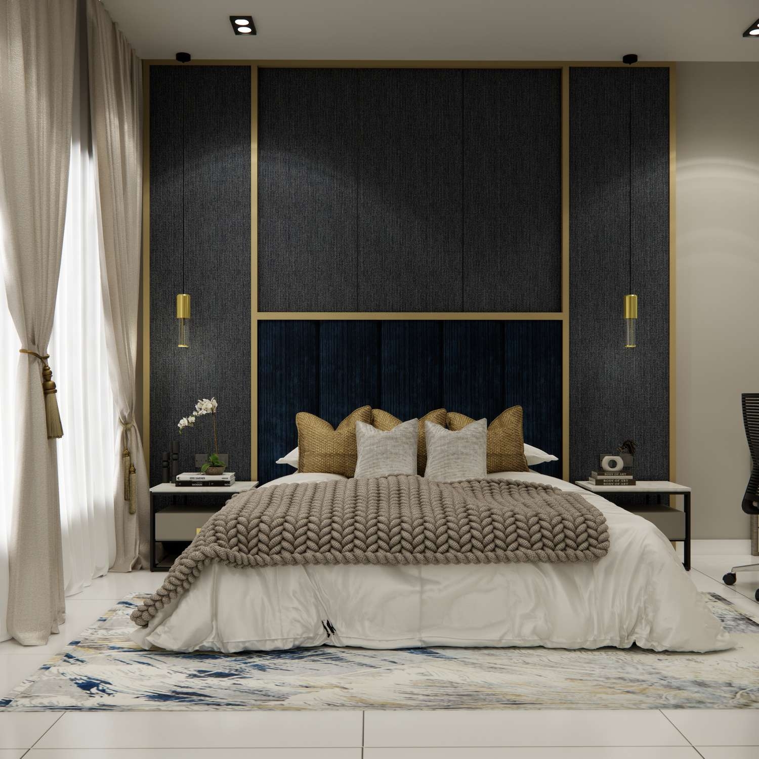 Modern bedroom interior